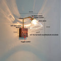 DecorBites™ Clear Glass LED Wall Lights Modern Wood Walnut Copper Stair Fixture