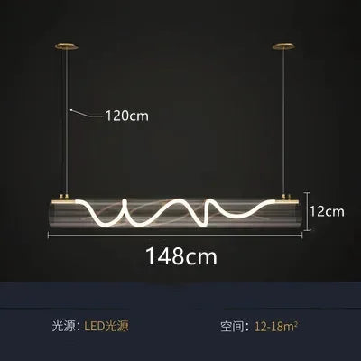 DecorBites™ مصابيح قلادة أنبوبية طويلة LED: إضاءة أنيقة للمنزل والمطعم والبار