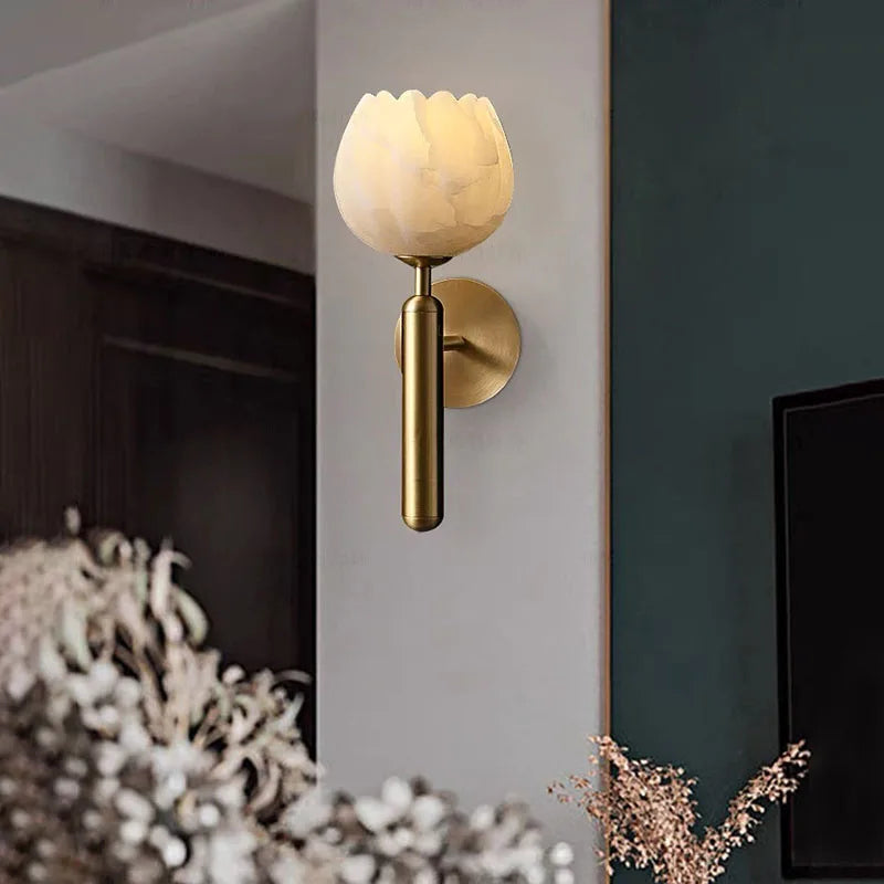 مصباح حائط رخامي أنيق DecorBites™ لغرفة النوم وغرفة المعيشة
