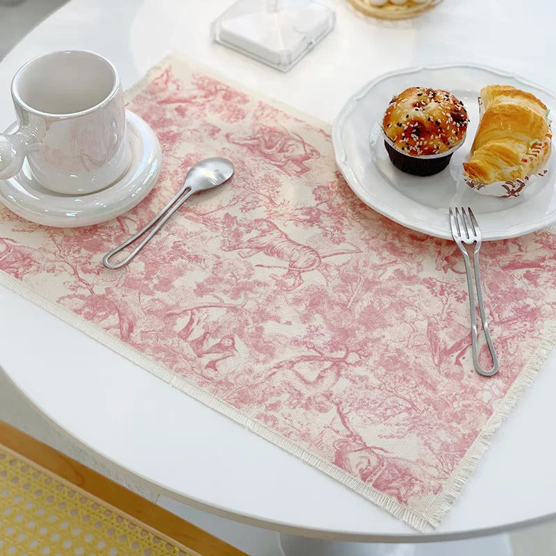 مفارش طاولة الطعام من الكتان القطني DecorBites™ - عازلة للماء والحرارة للمطبخ