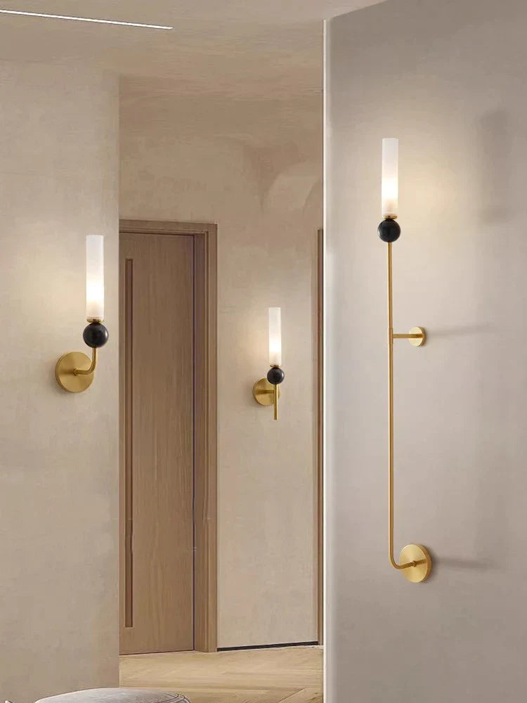 DecorBites™ Copper Wine Corridor Wall Lamp for TV Background & Bedside, Marble Finishes