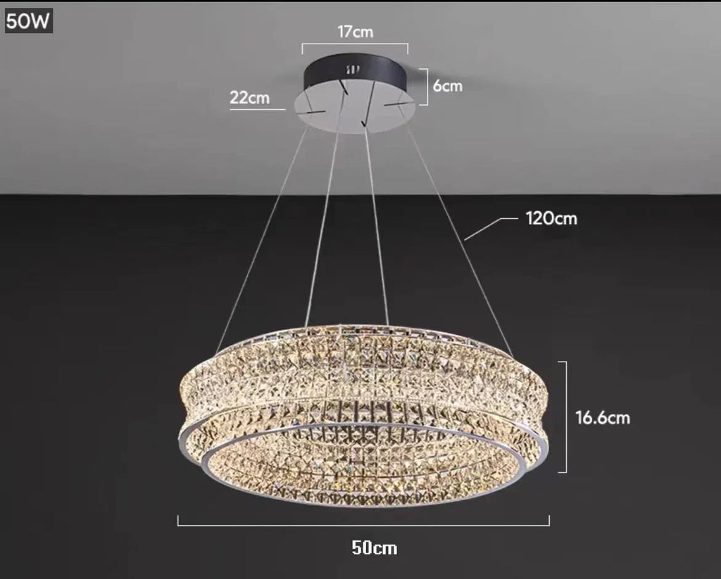 Lustre de luxe en cristal K9 DecorBites™ pour restaurant, bar, hôtel, lampes LED