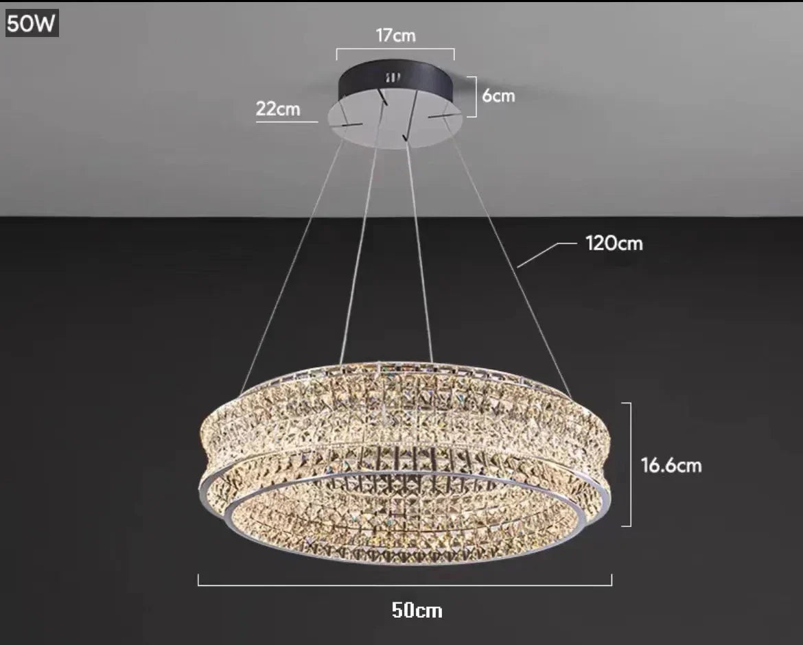 Lustre de luxe en cristal K9 DecorBites™ pour restaurant, bar, hôtel, lampes LED