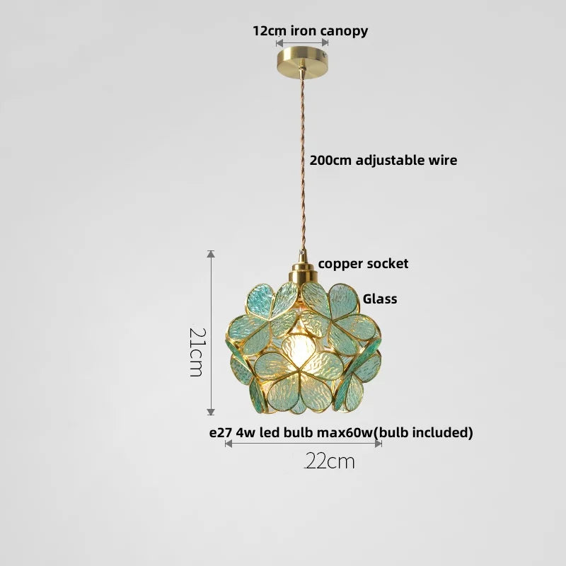 DecorBites™ Glass Copper LED Pendant & Luxury Hanging Light Fixture