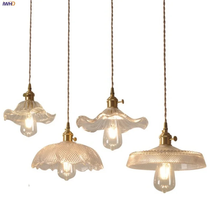 مصباح معلق LED زجاجي من DecorBites™: تصميم شمالي حديث، مصباح تعليق قابل للتعديل