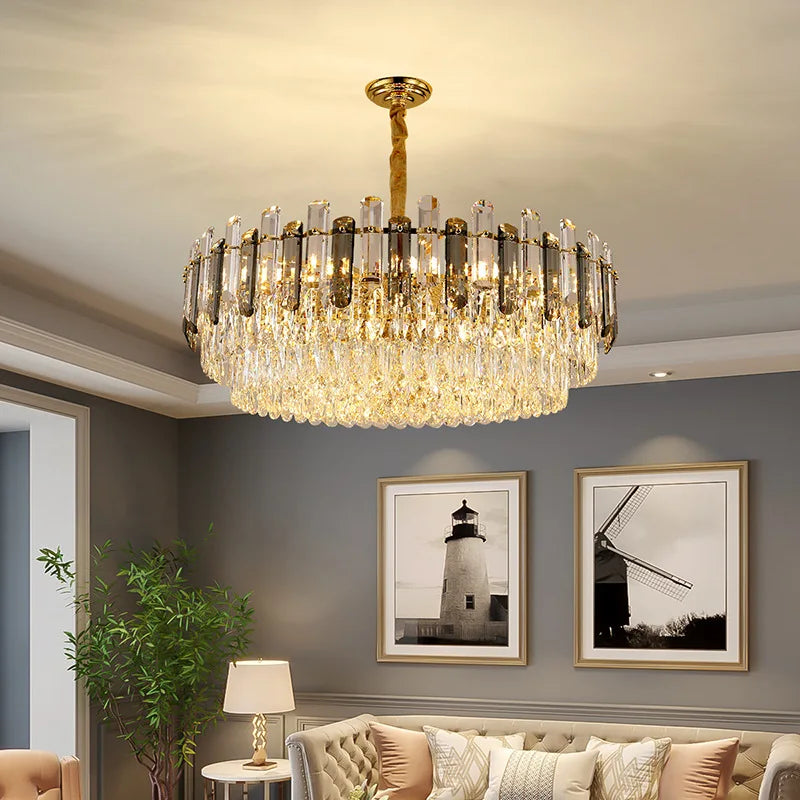 DecorBites™ ثريا سقف كريستال K9 عصرية لغرفة المعيشة