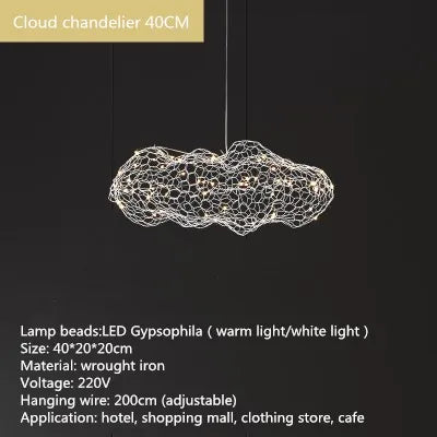 DecorBites™ Cloud Light: Nordic Designer Pendant Lamp for Bedroom, Hotel, Restaurant, Bar