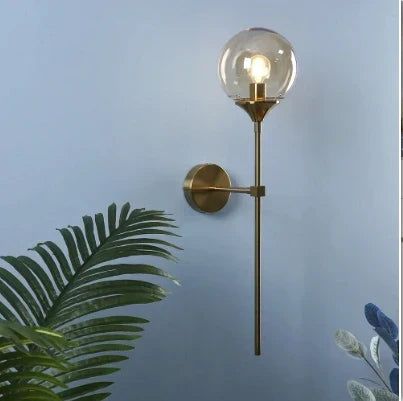 DecorBites™ مصباح حائط زجاجي ذهبي LED داخلي للمطبخ والحمام