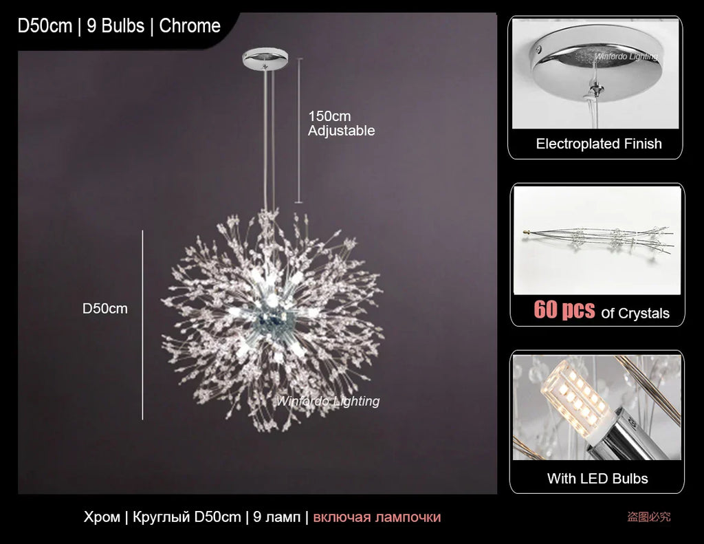 DecorBites™ Dandelion Led Ceiling Chandelier for Home Decor Lighting Fixture