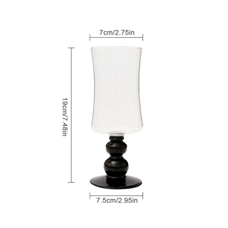 DecorBites™ 400ml Goblet Glass Coffee Cup Drinkware Tea Mug Heat-Resistant Water Cup.