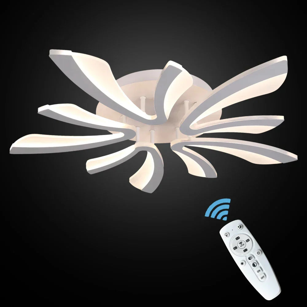 DecorBites™ Acrylic LED Chandelier RC Dimming Modern Ceiling Lamp for Living Dining Room