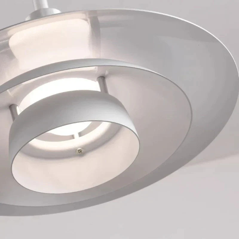 DecorBites™ Gradient White Red UFO Pendant Light | Adjustable Mid Century Chandelier