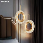 Nordic Ring LED Pendant Light in Iron, Aluminum & Acrylic