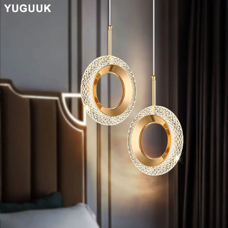 Nordic Ring LED Pendant Light in Iron, Aluminum & Acrylic