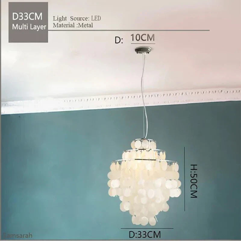 ثريا بمصباح معدني من الكروم الذهبي من ™DecorBites للمطاعم وغرف المعيشة وقاعات الفنادق