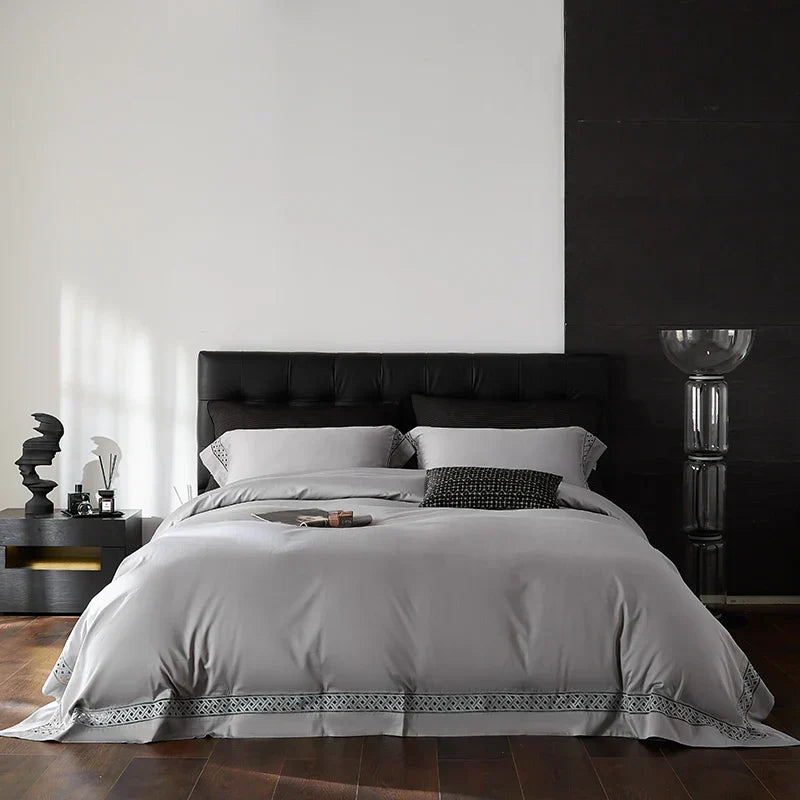 DecorBites™ Egyptian Cotton Luxury Hotel Bedding Set: Duvet, Sheet, Pillowcases