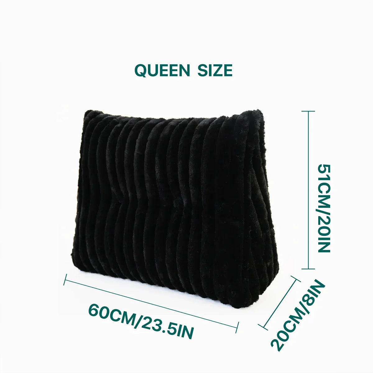 DecorBites™ Headboard Wedge Pillow - Triangular Bed Rest Support & Reading Bolster