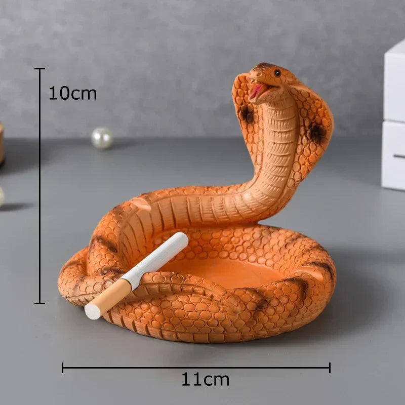 DecorBites™ Cobra Ashtray Resin Crafts: Stylish Smoking Accessories for Home and Office