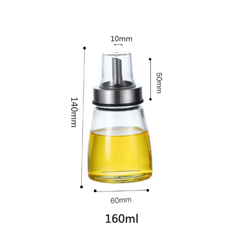 DecorBites™ Glass Seasoning Storage Bottle: Durable Leak-Proof Kitchen Jar for Oil, Soy Sauce, Vinegar