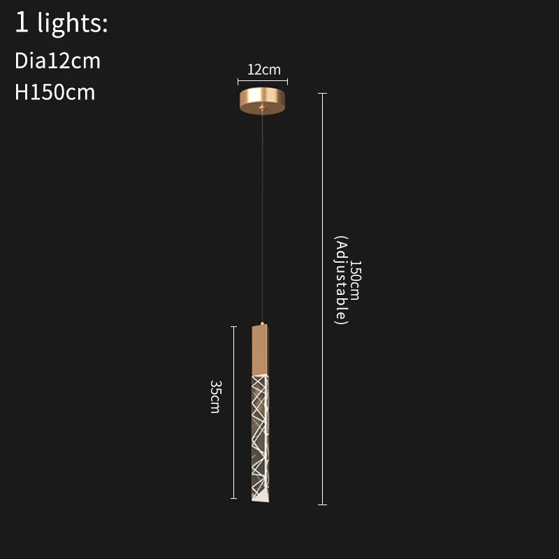 DecorBites™ Crystal LED Chandelier: Modern Luxury Staircase & Living Room Hanging Lamp