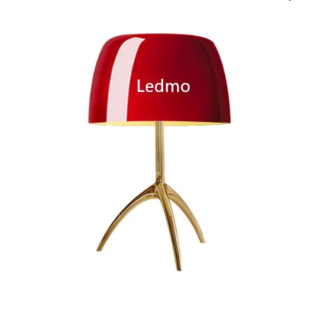 DecorBites™ Glass Shade Table Lamp: Designer Tripod Desk Light for Bedroom