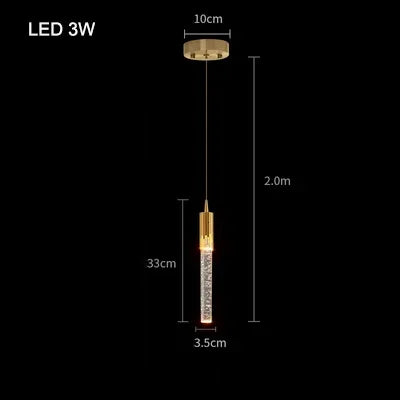 DecorBites™ Bubble Crystal Chandelier Hanging Lamp: Modern LED Pendant Lights for Home Decor