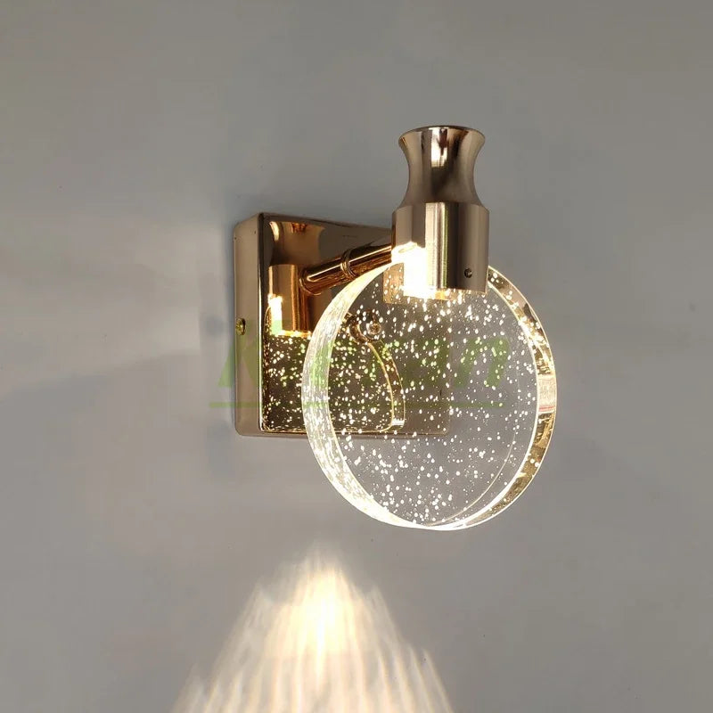 DecorBites™ Crystal LED Wall Lamp for Bedroom Living Room Decor