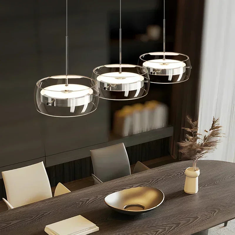 DecorBites™ Glass Dining Pendant Light: Modern Minimalist Table Decor for Home Lighting