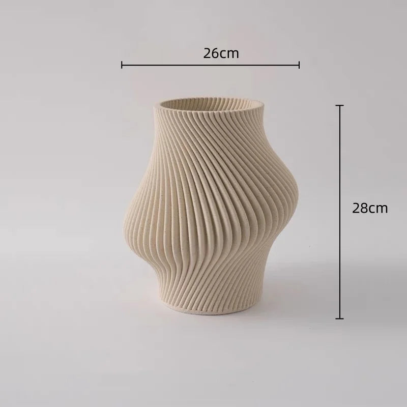 DecorBites™ Geometric Folding Ceramic Flower Vase Home Decor Handicrafts