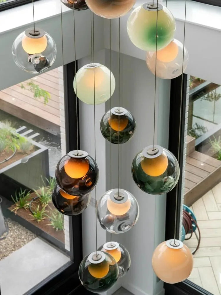 DecorBites™ Clear Glass Pendant Light Dimmable LED Luxury Hanging Lamp