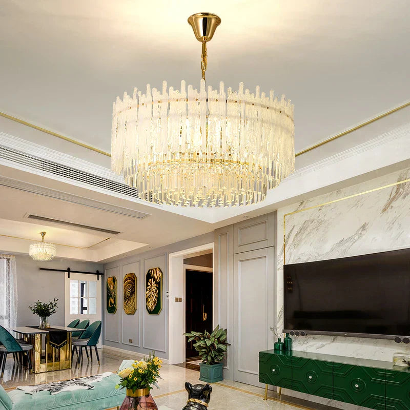 DecorBites™ Crystal Glaze Ceiling Chandeliers: Nordic Luxury for Home Dining Room