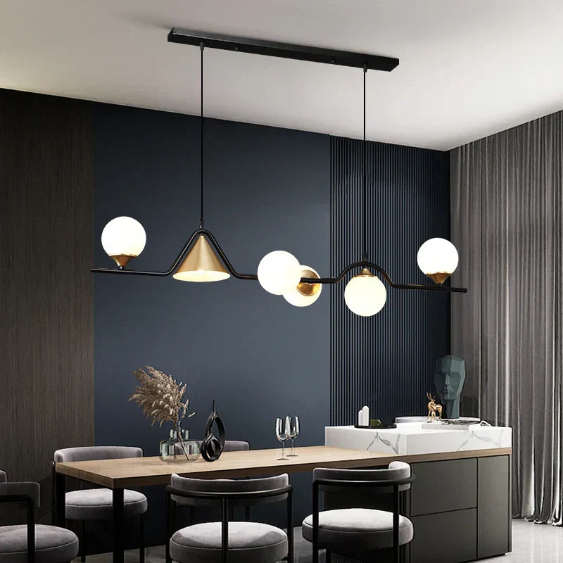 DecorBites™ مصباح معلق خطي ثريا مينيماليست حديثة إسكندنافية فانوس طاولة طعام