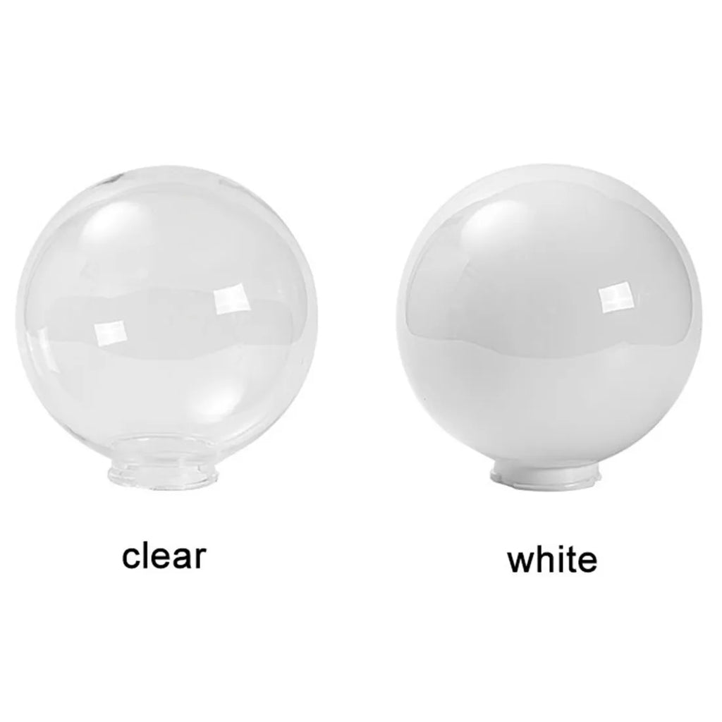 DecorBites™ Acrylic Round Globe Lamp Shade for Outdoor Post Pillar Lawn Lighting