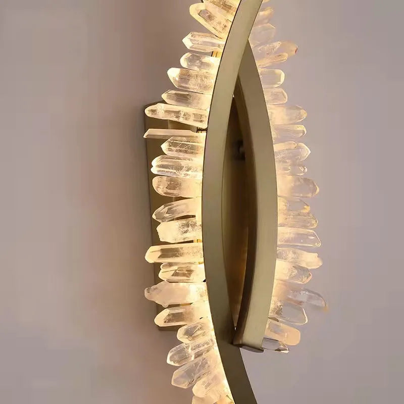 DecorBites™ Crystal Gold Metal Wall Light: Luxury Stainless Steel Sconce for Home Decor
