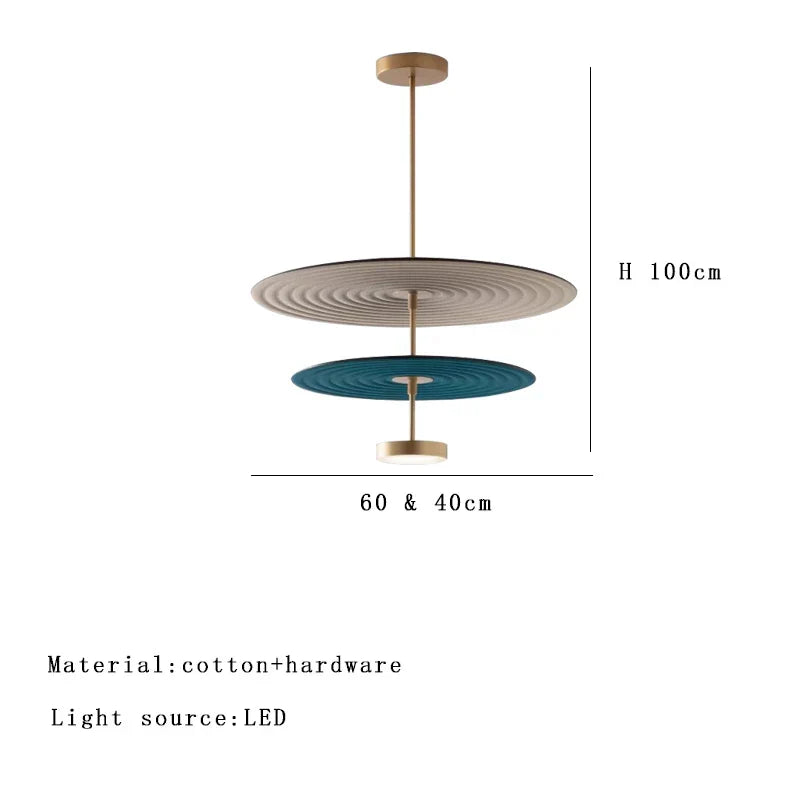 DecorBites™ Cotton Round LED Pendant Lights Green Red Art Decoration Offices Bedrooms