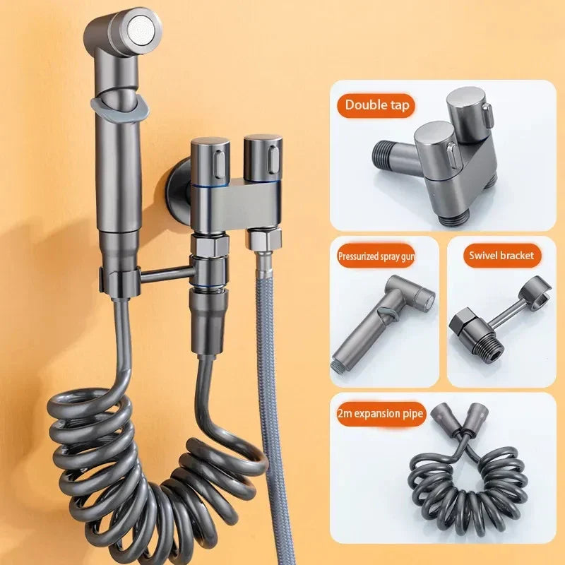 DecorBites™ Hygienic Bidet Sprayer with Double Outlet Valve and Shower Head