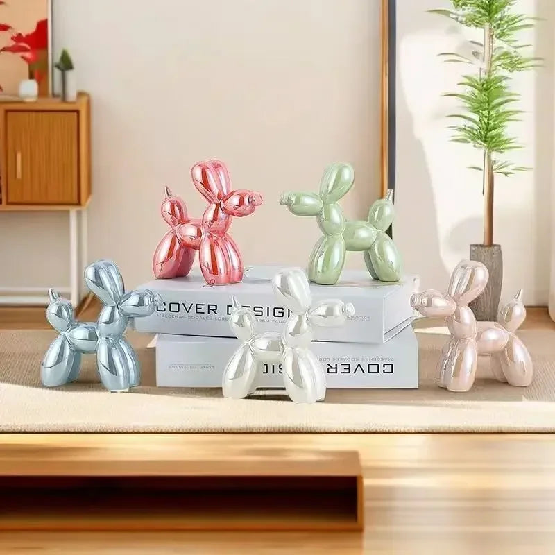 DecorBites™ 22cm Balloon Dog Ceramic Sculpture Decor Statue Office Gift