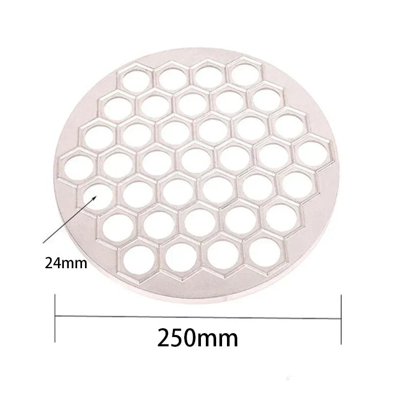 DecorBites™ 37-Hole Aluminum Dumpling Maker Mold for Samosas, Pelmeni, Ravioli