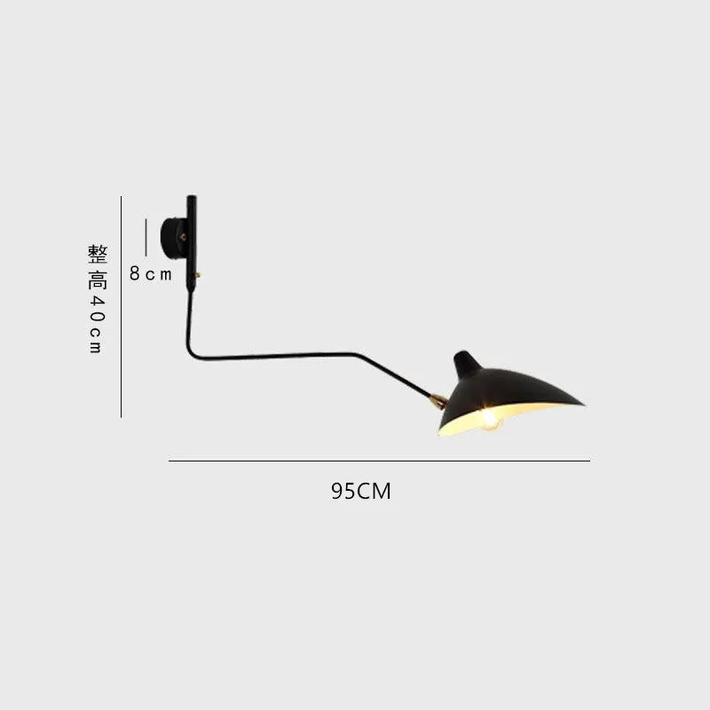 مصباح أرضي ثلاثي القوائم Serge Mouille باللون الأسود من DecorBites™‎ - مصباح قائم بتصميم صناعي