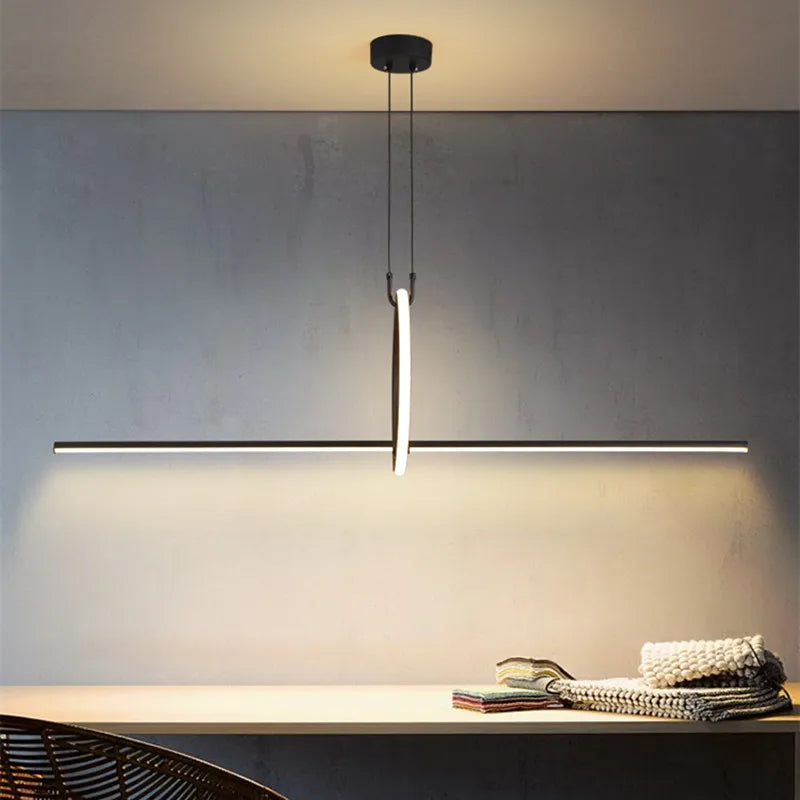 DecorBites™ Geometric LED Pendant Light - Modern Minimalist Hanging Lamp for Home Decor