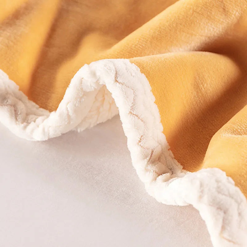 DecorBites™ Double-Layer Velvet Sofa Blanket: Luxuriously Warm & Skin-Friendly