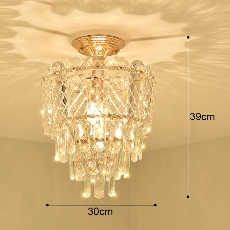 DecorBites™ Crystal LED Ceiling Chandelier for Home Decor