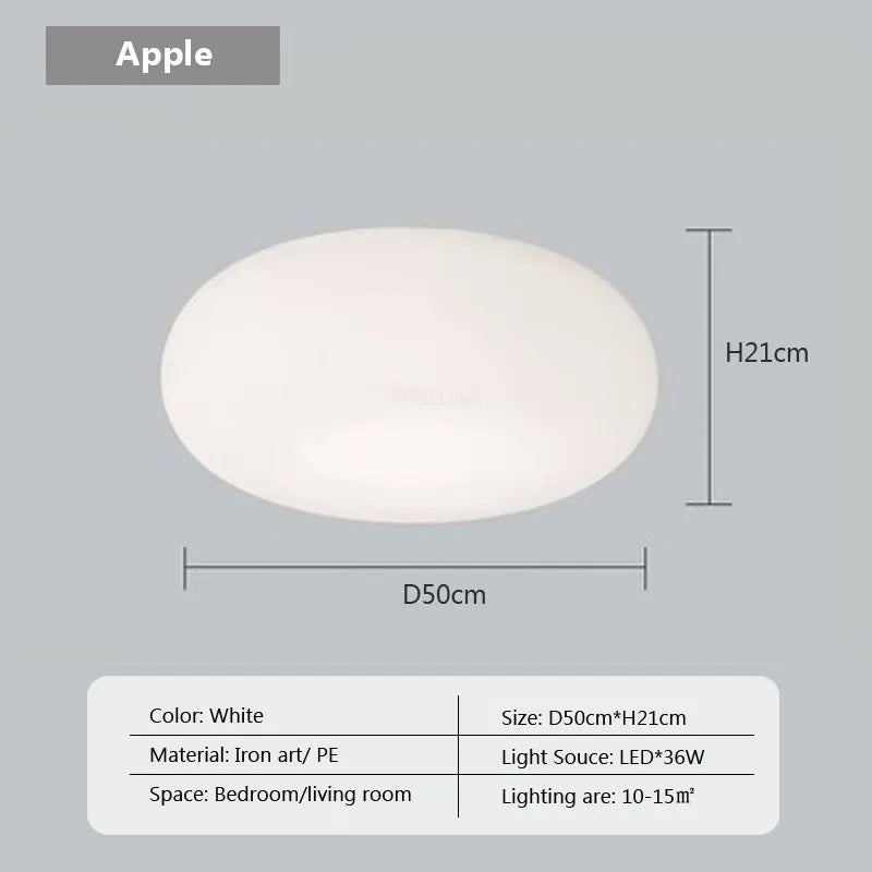 DecorBites™ Cream Apple LED Pendant Light for Cozy Illumination in Home Décor