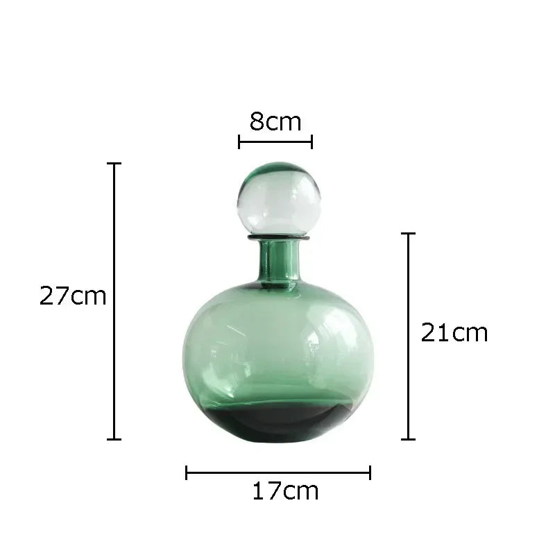 DecorBites™ Amber Glass Vase Hydroponics Desk Decoration Modern Home Decor