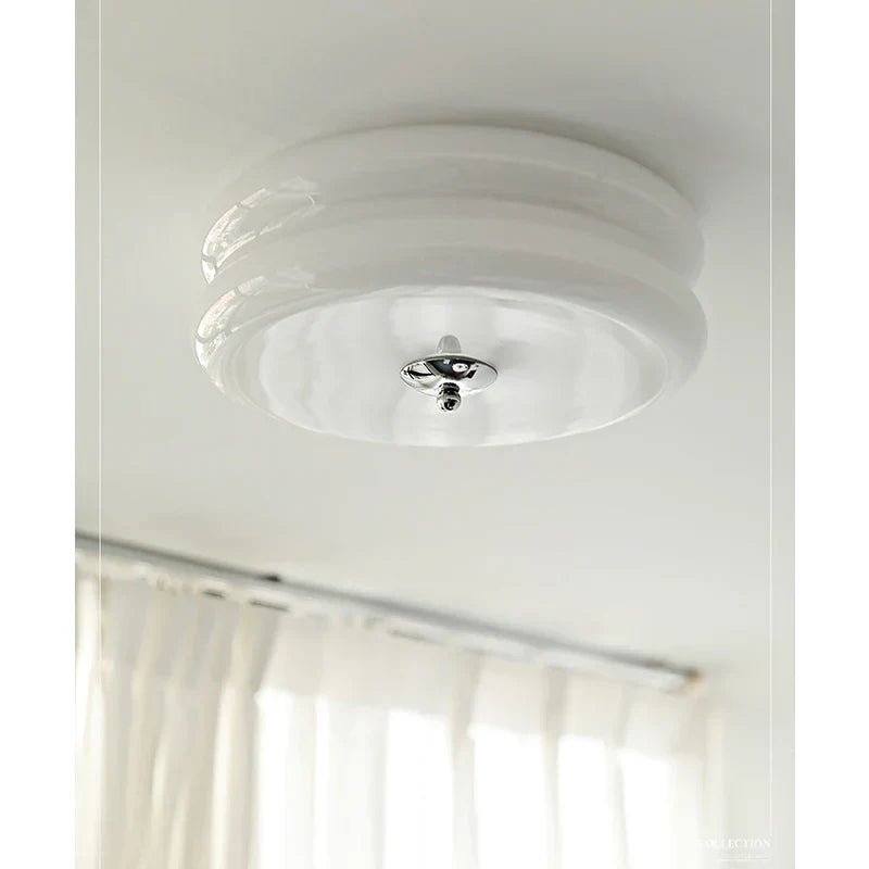 DecorBites™ Cream Medieval Glass Ceiling Lamp for Living Room, Dining Room, Bedroom & Study