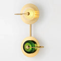 مصباح حائط DecorBites™ دائري من زجاج الكريستال الأخضر - أضواء فنية نورديكية بسيطة على طراز آرت ديكو