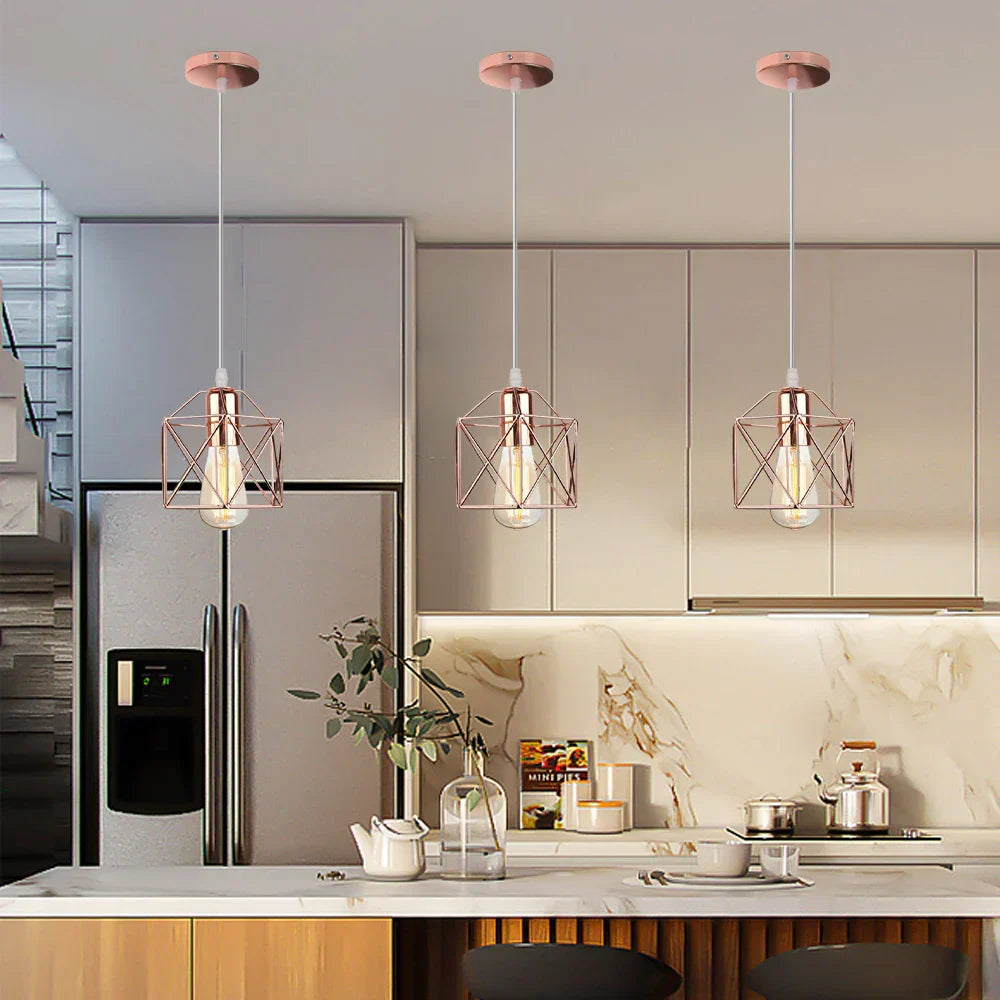 مصباح تعليق LED صناعي قديم طراز لوفت من DecorBites™ للمنزل وغرفة المعيشة والمطبخ