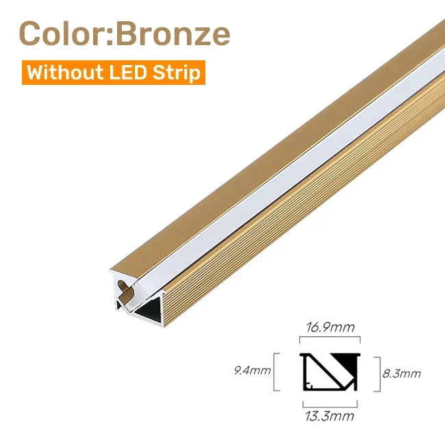 DecorBites™ 45° Backlight LED Aluminum Profile Bar with Silicone Diffuser Cover