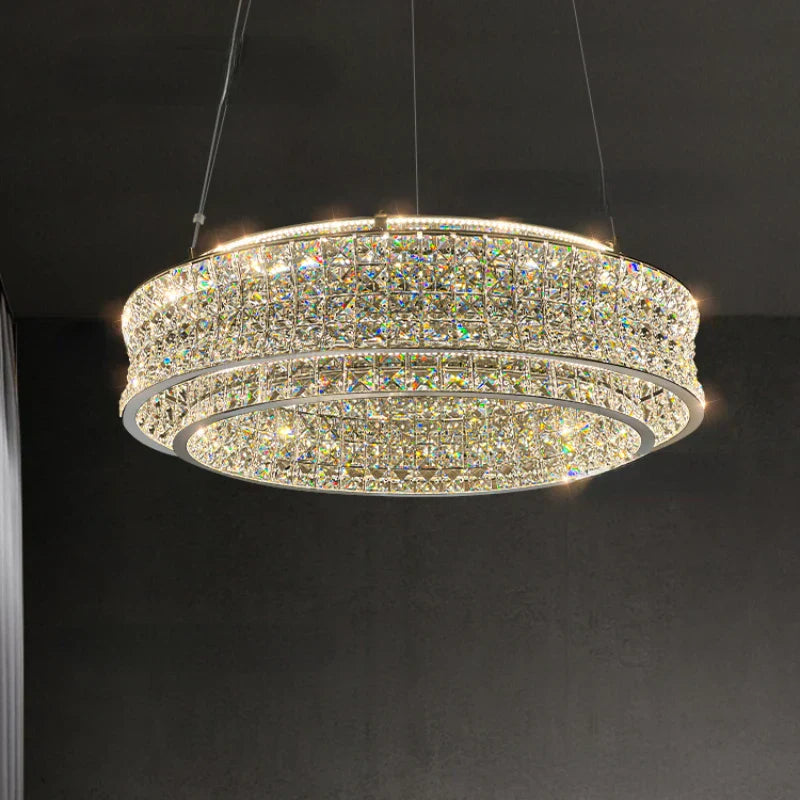 Lustre de luxe en cristal K9 DecorBites™ pour restaurant, bar, hôtel, lampes LED