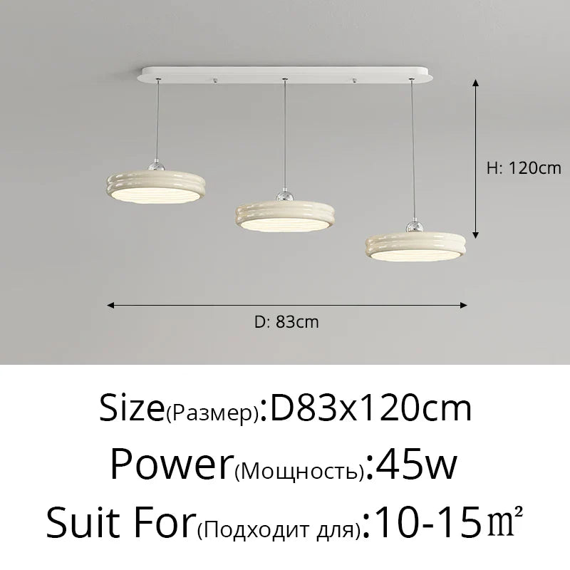 DecorBites™ Circular Dimmable Pendant Light Modern Chandelier for Dining Room, Kitchen Island